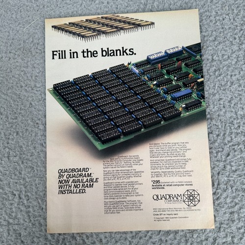 Quadram quadboard 1983 riempi - quadboard,