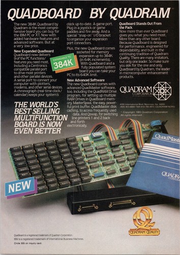 Quadram quadboard vintage - vintage, 1983