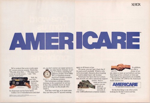 Xerox americare vintage 1984 - xerox,