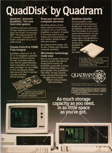 Quadram quaddisk hard - quadram, drive