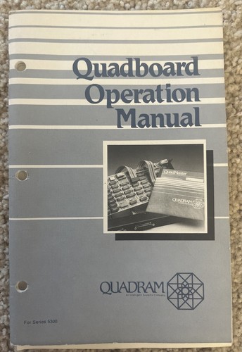 Quadram quadboard manuale - quadram,